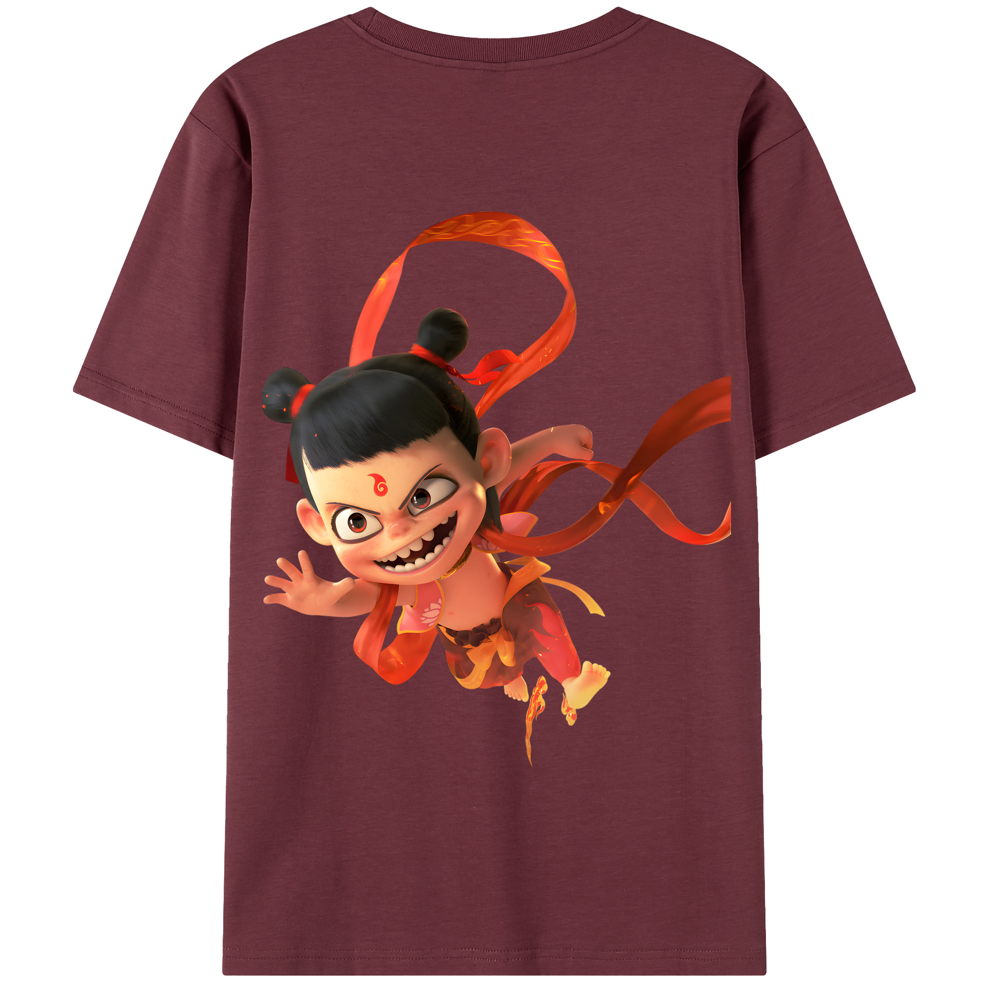 Ne Zha 2 ナタ 魔童の大暴れ 綿100％半袖Tシャツ（背面プリント）